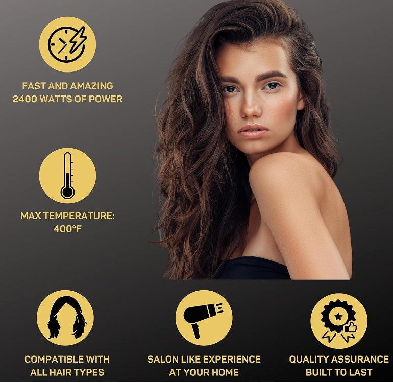 Sèche-cheveux professionnel | Sèche-cheveux Lizze | SHIRUKI Cosmetics